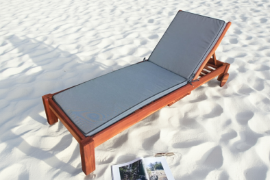 Zambezi Teak Sun Lounger with Universal Charcoal Cushion