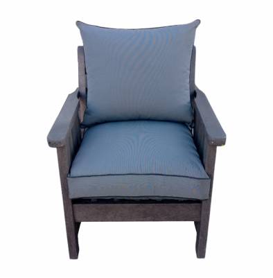 Royal Morris 1 Seater, Including Charcoal Cushions (RECYCLED PLASTIC)
