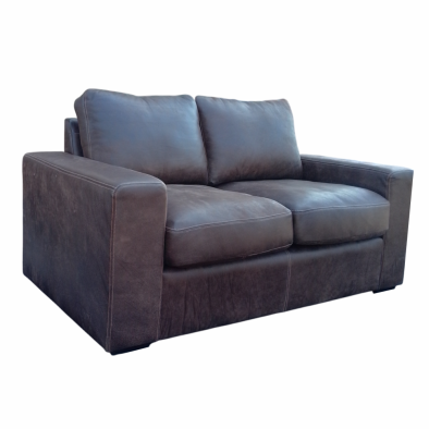 Mode Comfort 2 Seater Couch - Exotic genuine Full Leather W/Brown