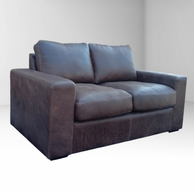 Mode Comfort 2 Seater Couch - Exotic genuine Full Leather W/Brown