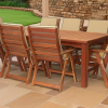 8 Seater Teak Set with beige cushions - Lifestyle