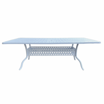 Aluminium 8 Seater Dining Table White 2100 Rectangle