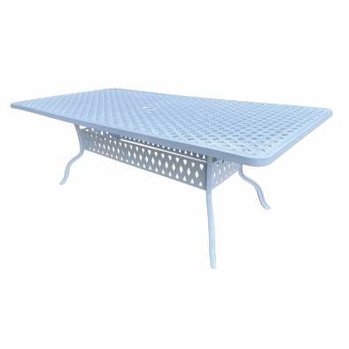 Aluminium 8 Seater Dining Table White 2100 Rectangle