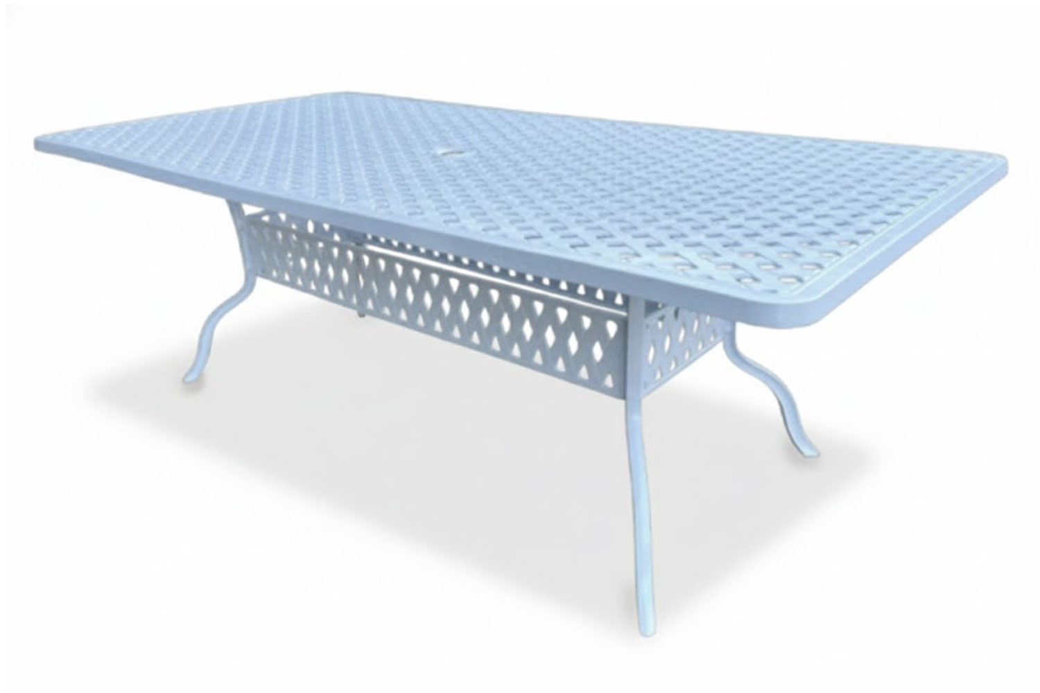 Aluminium 8 Seater Dining Table White 2100 Rectangle