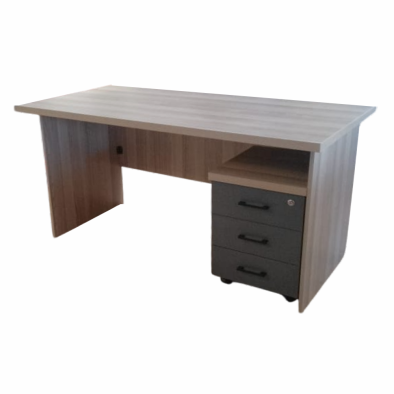 IQ Full Desk 1800 (Frame plus Mobile Pedestal) - Aged Oak