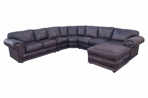 Genuine Full Leather Afrikan Comfort 7 Seater Corner Universal Chaise Couch Set Special (modular ottoman