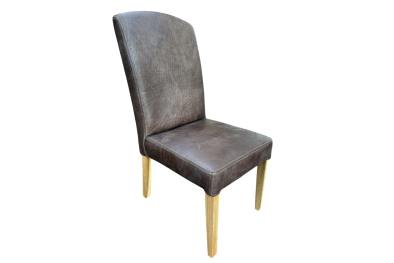 Genuine Full Leather Primo Cotton wood Dining Chair Exotic W-Brown