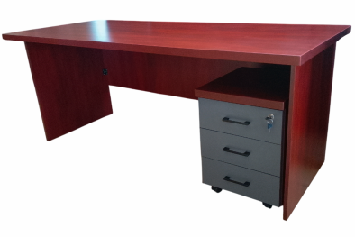 IQ Full Desk 1500 (Frame plus Mobile Pedestal) - Royal Mahogany