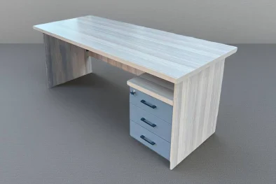 IQ Full Desk 1800 (Frame plus Mobile Pedestal) - Aged Oak