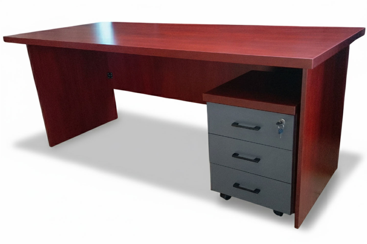 IQ Full Desk 1800 (Frame plus Mobile Pedestal) - Royal Mahogany