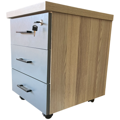 IQ Mobile pedestal oak 3 drawer