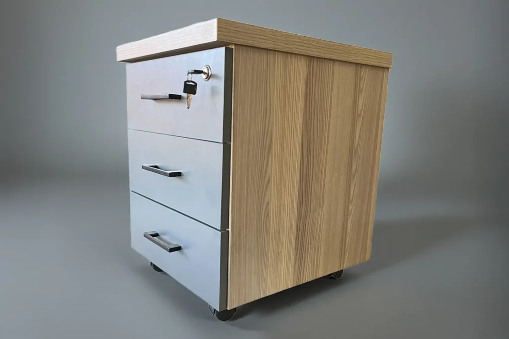 IQ Mobile pedestal oak 3 drawer