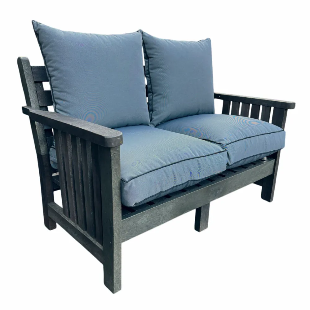 Royal Recycled Plastic Lounge Set 3-Piece | x1 1-Seater + 1 2-Seater Sofa + Coffee Table + Side Table (Charcoal Cushions) - Image 5