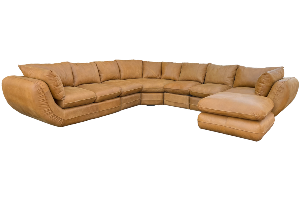 Regale 7 seater Tan 1500x1000 ottoman RHF
