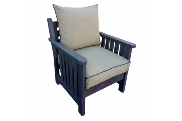 Royal Morris 1 Seater, Including Beige Cushions (RECYCLED PLASTIC)