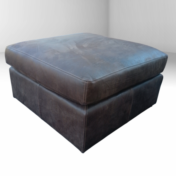 Mode 7 Seater Corner Couch with Ottoman - Exotic Genuine Full Leather W/Brown - Image 3