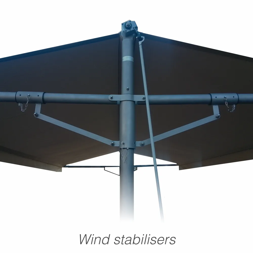 Premium stabilizer arms close up