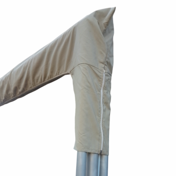 Premium Rectangular Shade Solution 5 Meter x 3 Meter Glass Bead Stainless Steel with Beige Canopy - Image 8