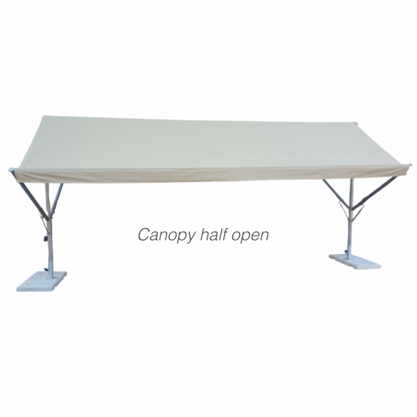 Premium Rectangular Shade Solution 5 Meter x 3 Meter Glass Bead Stainless Steel with Beige Canopy - Image 6