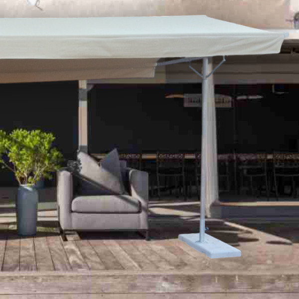 Premium Rectangular Shade Solution 5 Meter x 3 Meter Glass Bead Stainless Steel with Beige Canopy - Image 4