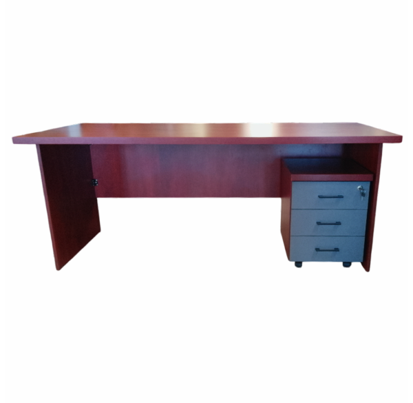 IQ Full Desk 1500 (Frame plus Mobile Pedestal) - Royal Mahogany - Image 2