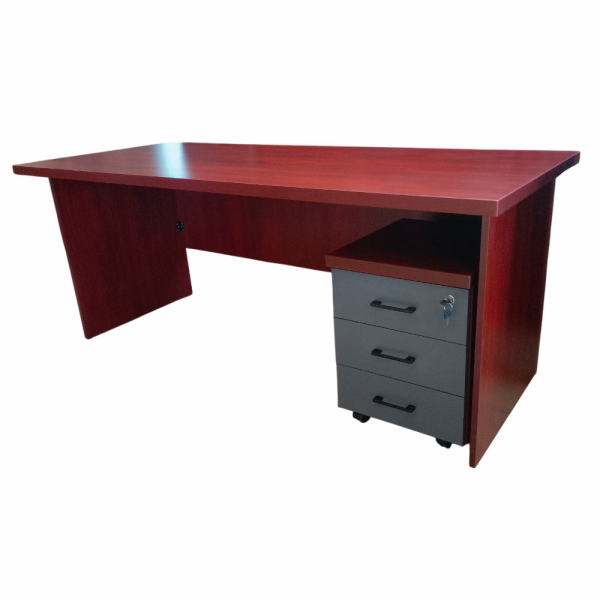 IQ Full Desk 1500 (Frame plus Mobile Pedestal) – Royal Mahogany