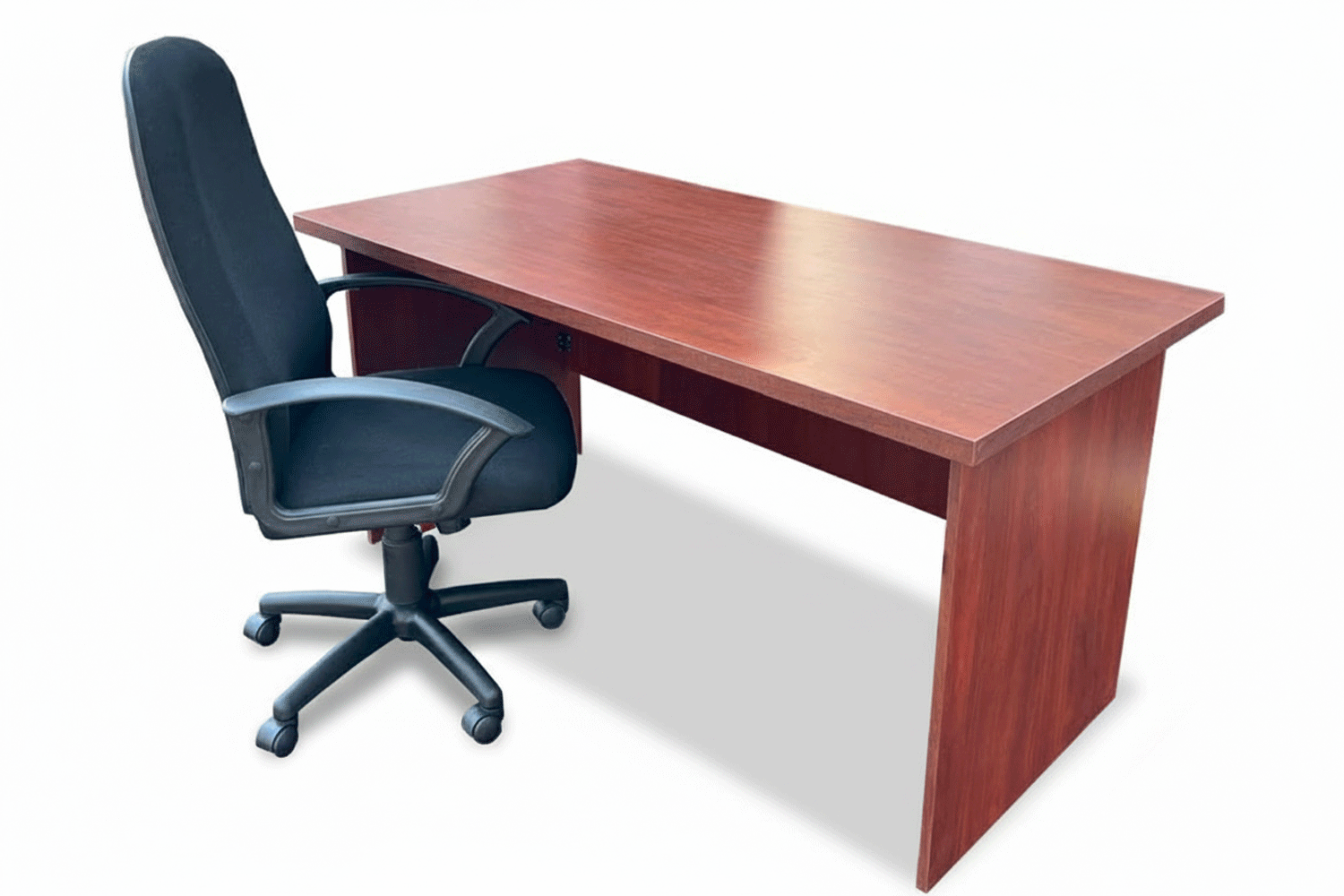 2 Piece Office Set Special (IQ Desk 1500,1 Mono Highback chair) Royal Mahogany