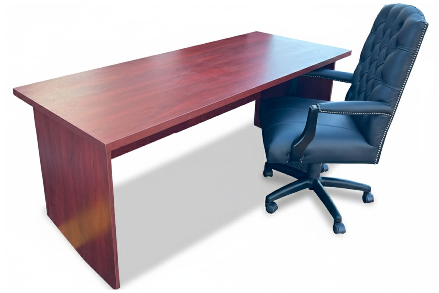 Empire Black 2 Piece Office Set Mahogany - 1800 Desk