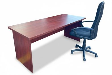 2 Piece Office Set Special (IQ Desk 1800, 1 Mono High back Chair) Royal Mohagany