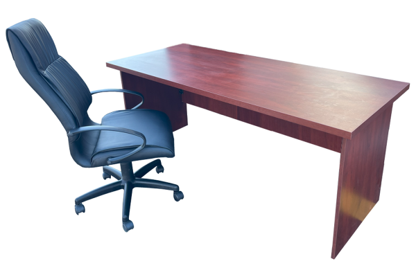2 Piece Office Set Special (IQ Desk 1800, 1 Future High back Chair) Royal Mahogany