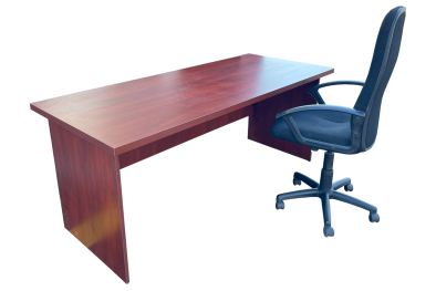 2 Piece Office Set Special (IQ Desk 1800, 1 Mono High back Chair) Royal Mohagany