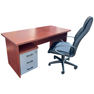 3 Piece Future office set - Mahogany