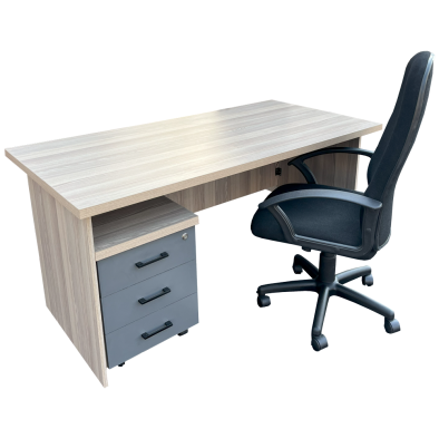 3 Piece Mono office set - Oak