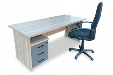 3 Piece Office Set Special (IQ Desk 1800, 1 Mono High back Chair & IQ Mobile Pedestal) Aged Oak