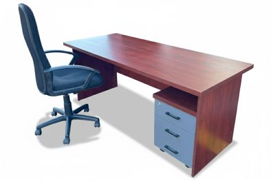3 Piece Office Set Special (IQ Desk 1800, 1 Mono High back Chair & IQ Mobile Pedestal) Royal Mahogany