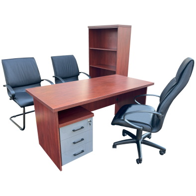 6 Piece Office Set Special Royal Mahogany