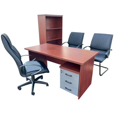 6 Piece Office Set Special Royal Mahogany
