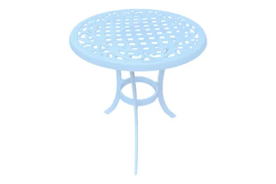 Aluminium 2 Seater Dining table 600mm round White