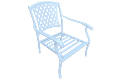 Aluminium 1 Seater White Chair