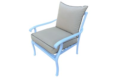 Aluminium-Morris-1-Seater-White-with-Beige-Cushion