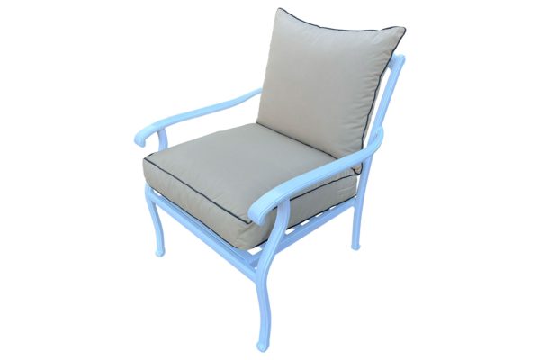 Aluminium-Morris-1-Seater-White-with-Beige-Cushion