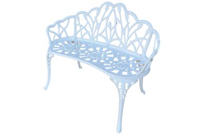 Aluminium-Park-Bench---Tulip-White