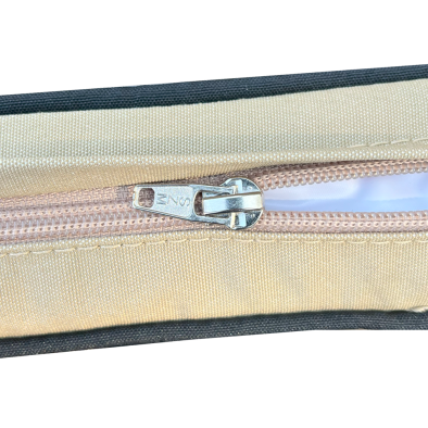 Beige Zip close up