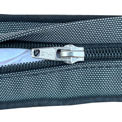 Charcoal Zip close up