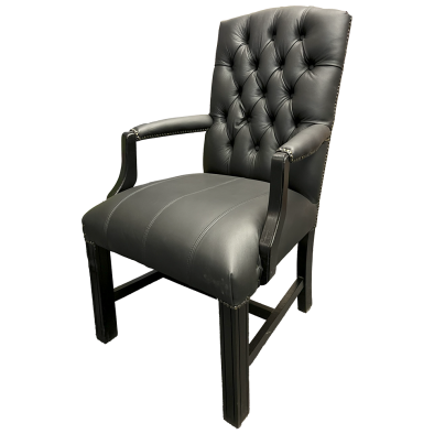 Empire Armchair Black leather