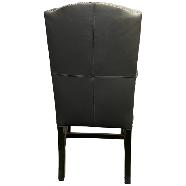 Empire Armchair Black leather - back