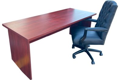 Empire Black 2 Piece Office Set Mahogany - 1800 Desk
