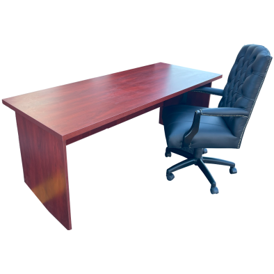 Empire Black 2 Piece Office Set Mahogany - 1800 Desk