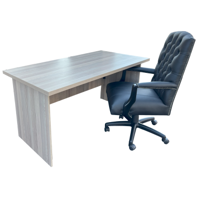 Empire Black 2 Piece Office Set Aged Oak - 1500 Desk