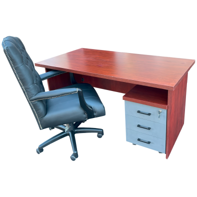 Empire Black 3 Piece Office Set Mahogany - 1500 Desk